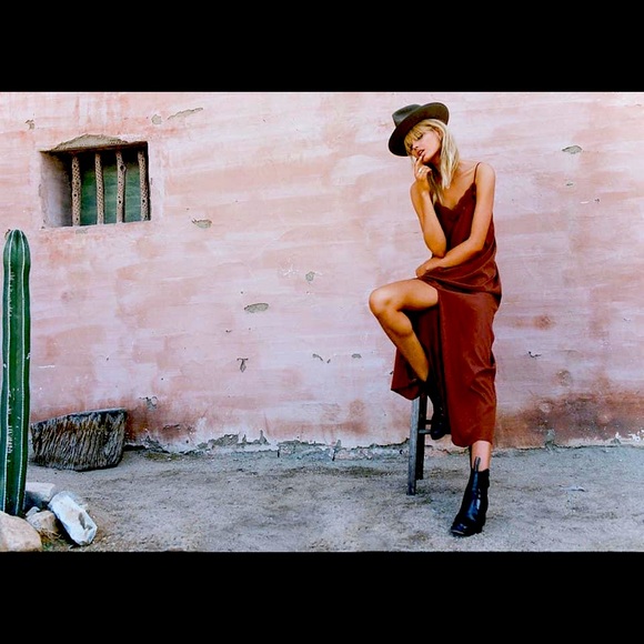 Rust Slip Dress - Picture 1 of 5